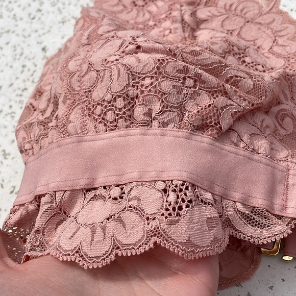Dusty Pink Lace Free People We Are HAH Got Ur Back Bra in Copper Rose - Picture 9 of 16